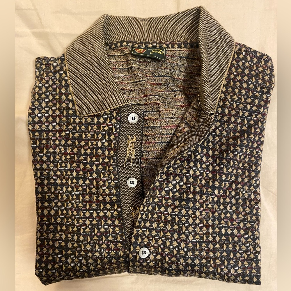 Bobby Jones 90’s vintage print short sleeve polo